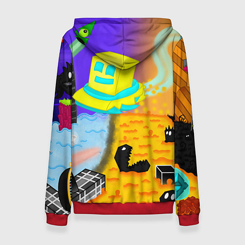 Женская толстовка Geometry Dash: RobTop Z / 3D-Красный – фото 2