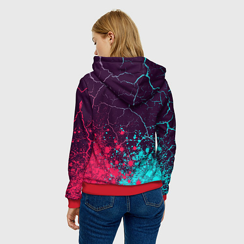 Женская толстовка Свободу Лелушу - Краска / 3D-Красный – фото 4