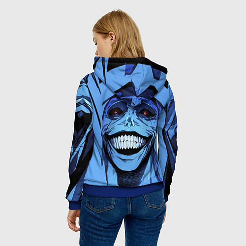 Женская толстовка ПОДНЯТИЕ УРОВНЯ В ОДИНОЧКУ / 3D-Синий – фото 4