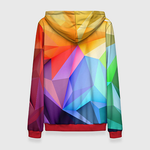 Женская толстовка Радужная геометрия / 3D-Красный – фото 2