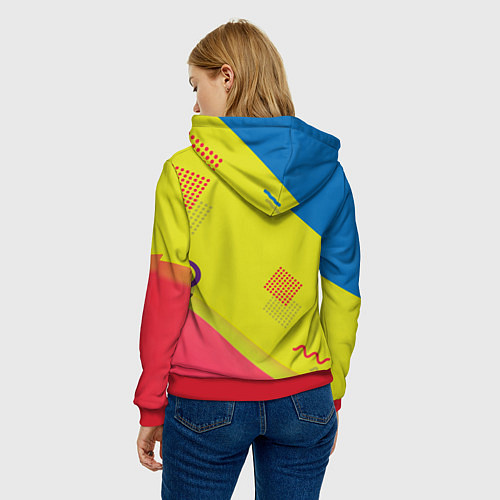 Женская толстовка Яркий стиль для лета / 3D-Красный – фото 4