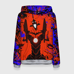 Толстовка-худи женская Евангелион Evangelion, цвет: 3D-меланж
