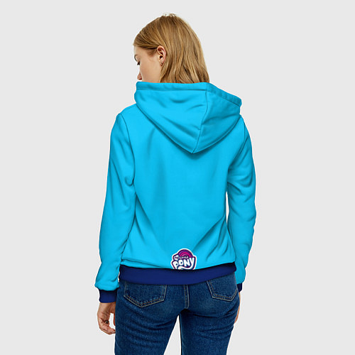 Женская толстовка Пони в звёздном небе / 3D-Синий – фото 4
