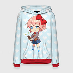 Толстовка-худи женская Chibi Sayori, цвет: 3D-красный