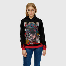 Толстовка-худи женская Кто я, цвет: 3D-красный — фото 2