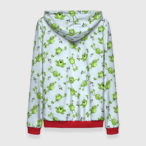 Женская толстовка Веселые лягушки / 3D-Красный – фото 2
