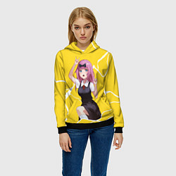 Толстовка-худи женская Chika Chika, цвет: 3D-черный — фото 2
