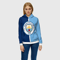 Толстовка-худи женская МАНЧЕСТЕР СИТИ MANCHESTER, цвет: 3D-белый — фото 2