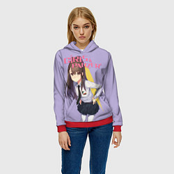 Толстовка-худи женская Девушки и Танки, цвет: 3D-красный — фото 2
