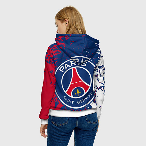 Женская толстовка ФК ПСЖ FC PSG PARIS SG / 3D-Белый – фото 4