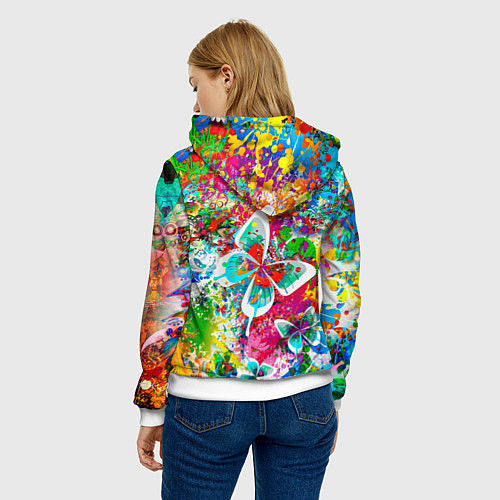 Женская толстовка ЯРКИЕ КРАСКИ / 3D-Белый – фото 4