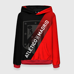 Толстовка-худи женская АТЛЕТИКО МАДРИД ATLETICO, цвет: 3D-красный