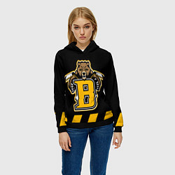 Толстовка-худи женская BOSTON BRUINS, цвет: 3D-черный — фото 2
