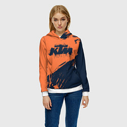 Толстовка-худи женская KTM ГРАНЖ Z, цвет: 3D-белый — фото 2