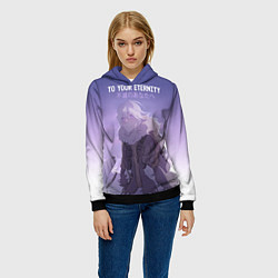 Толстовка-худи женская Для тебя бессмертный, цвет: 3D-черный — фото 2