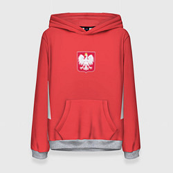 Женская толстовка Польша футбольная форма