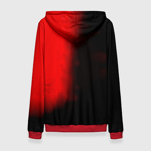 Женская толстовка Чёрный Аста красный туман / 3D-Красный – фото 2