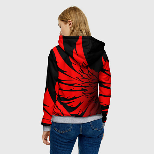 Женская толстовка YAMAHA ЯМАХА МОТОСПОРТ / 3D-Меланж – фото 4