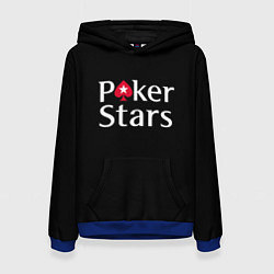 Толстовка-худи женская Poker Stars, цвет: 3D-синий