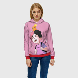 Толстовка-худи женская Young Lil Peep, цвет: 3D-красный — фото 2