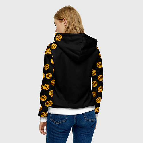 Женская толстовка ХИНАТА ВОЛЕЙБОЛ!! / 3D-Белый – фото 4