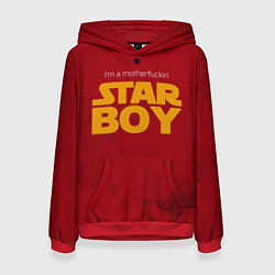Толстовка-худи женская The Weeknd - Star Boy, цвет: 3D-красный