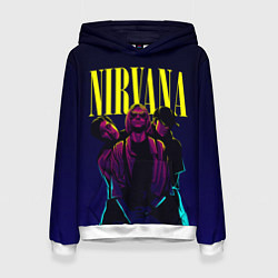 Толстовка-худи женская Nirvana Neon, цвет: 3D-белый