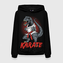 Толстовка-худи женская KARATE T-REX, цвет: 3D-черный