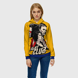 Толстовка-худи женская Бойцовский Клуб Три личности, цвет: 3D-синий — фото 2