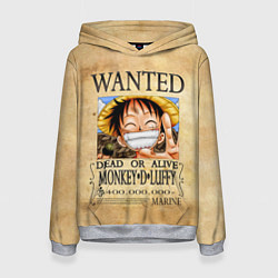 Женская толстовка Манки Д Луффи в розыске One Piece