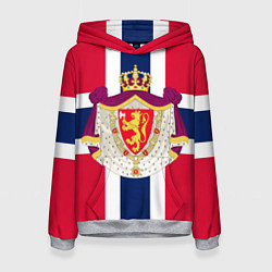 Женская толстовка Норвегия Флаг и герб Норвегии