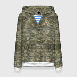 Женская толстовка Камуфляж ВДВ со значком