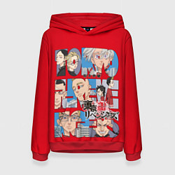 Толстовка-худи женская Tokyo Revengers Токийские мстители Poster Z, цвет: 3D-красный