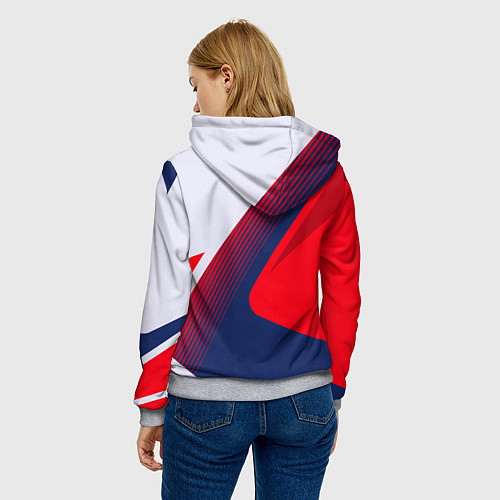 Женская толстовка Волк в бейсболке / 3D-Меланж – фото 4