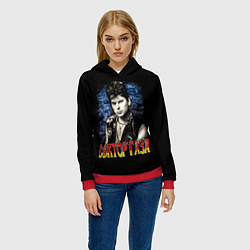 Толстовка-худи женская Юра ХОЙ Клинских Сектор Газа, цвет: 3D-красный — фото 2