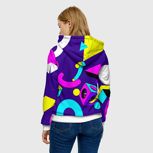 Женская толстовка Геометрические фигуры / 3D-Белый – фото 4