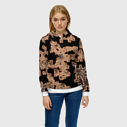 Толстовка-худи женская Heroes III Dungeon Map, цвет: 3D-белый — фото 2