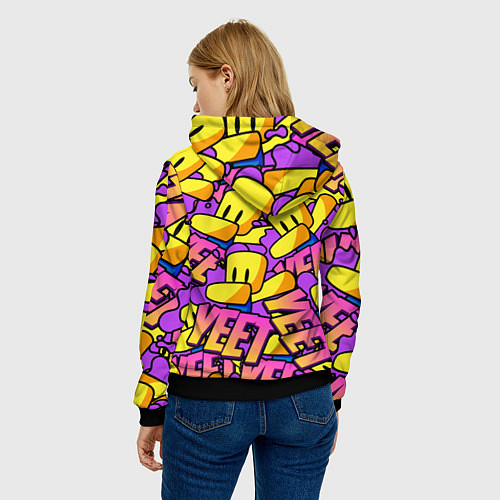 Женская толстовка ROBLOX РОБЛОКС YEET / 3D-Черный – фото 4