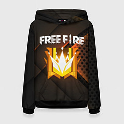 Толстовка-худи женская FREE FIRE GRAND MASTER, цвет: 3D-черный