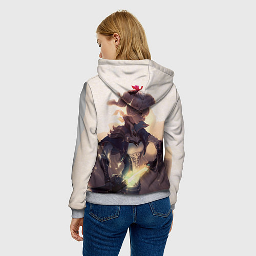 Женская толстовка GENSHIN IMPACT ДЕВУШКА / 3D-Меланж – фото 4