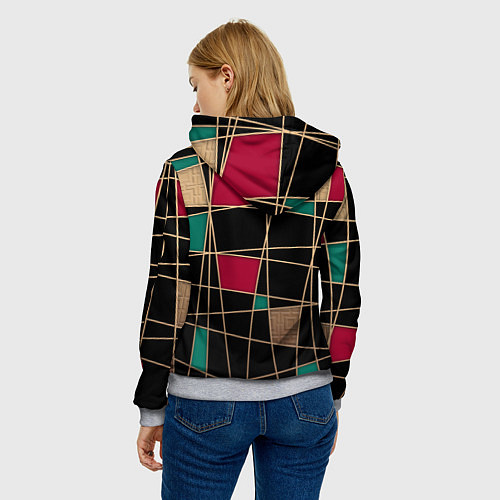 Женская толстовка Модный абстрактный узор / 3D-Меланж – фото 4