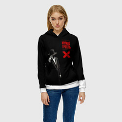 Толстовка-худи женская Мумий Тролль ВОСТОК X CЕВЕРОЗАПАД, цвет: 3D-белый — фото 2