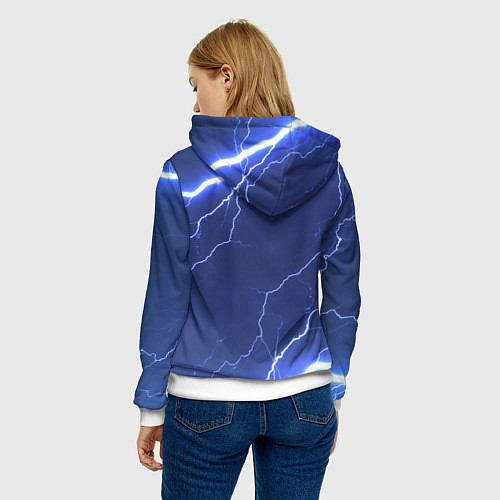 Женская толстовка SONIC СОНИК СИНИЙ ЁЖ Z / 3D-Белый – фото 4