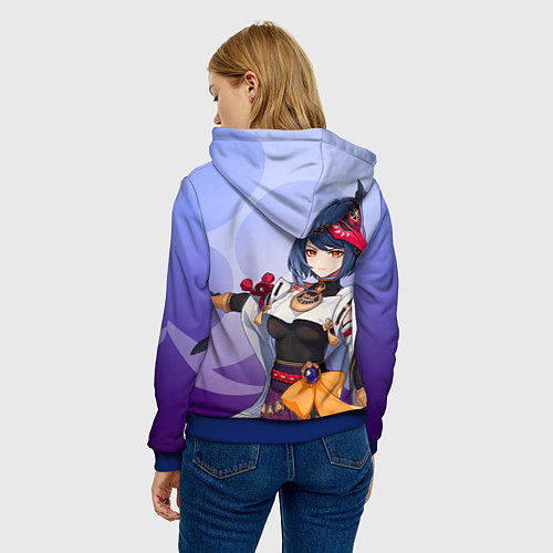 Женская толстовка Genshin Impact, Сара / 3D-Синий – фото 4