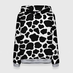 Толстовка-худи женская Пятна Далматинца, цвет: 3D-меланж