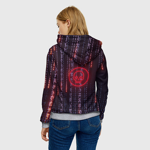 Женская толстовка Dead Matrix / 3D-Меланж – фото 4