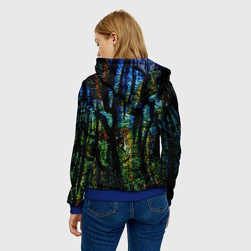 Женская толстовка Разноцветная гора / 3D-Синий – фото 4