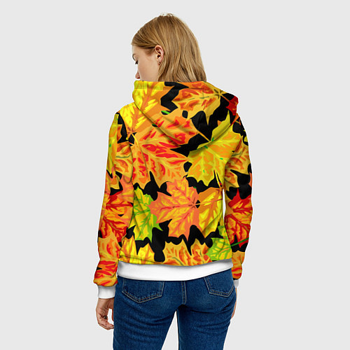 Женская толстовка LEAF FALL AUTUMN / 3D-Белый – фото 4