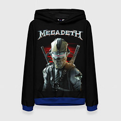 Толстовка-худи женская Megadeth, цвет: 3D-синий