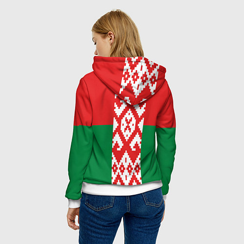 Женская толстовка Белоруссия / 3D-Белый – фото 4